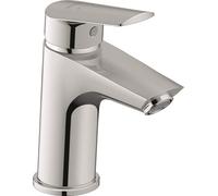 Duravit Grifo de lavabo n.º 1, tamaño S (altura de la boquilla 91 mm), grifo mezclador de lavabo con función MinusFlow de ahorro de agua, cromado