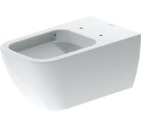 Duravit Happy D.2 inodoro suspendido Happy D.2 Inodoro de descarga vertical, sin borde, modelo extendido, 2550090000, Color: Blanco