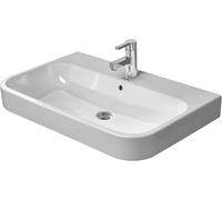 Lavabo para muebles Duravit Happy D.2 100cm con rebosadero, con banco para grifo, 1 agujero para grifo, pulido, 2318100027, Color: Blanco