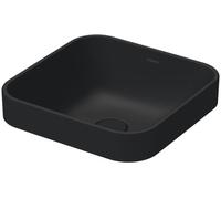Duravit Happy D.2 lavabo 40x40 cm cuadrada sobre encimera antracita mate 2359401300