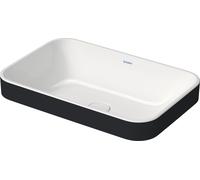 Duravit Happy D.2 lavabo 60x40 cm rectangular sobre encimera blanco-antracita mate 2359606100