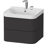 Duravit Happy D.2 lavabo con mueble 57.5 cm grafito HP4345O8080
