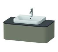 Duravit Happy D.2 Plus Base del lavabo para consola de pared, 1000x550 mm, 1 extraíble, para lavabo de montaje superior, HP494109292, Color: Gris piedra Seda Barniz mate