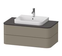 Duravit Happy D.2 Plus Mueble para consola mural, 1000x550 mm, 2 cajones, para lavabo de muebles, HP496109292, Color: Gris piedra Seda Barniz mate
