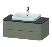 Duravit Happy D.2 Plus Mueble para consola mural, 1000x550 mm, 2 cajones, para lavabos de sobremesa, HP497109292, Color: Gris piedra Seda Barniz mate