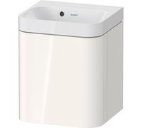 Duravit Happy D.2 Plus Set en forma de c suspendido, 400x360mm, 1 puerta, bisagra izquierda, sin agujero para grifo, HP4340N22220000, Color: Decoración blanca de alto brillo