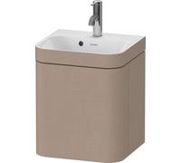Duravit Happy D.2 Plus Set encolado a pared, 400x360mm, 1 puerta, tope a la derecha, 1 agujero para grifo, HP4634O75750000, Color: Decoración de lino