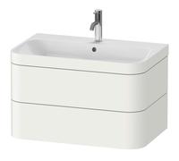 Duravit Happy D.2 Plus Set encolado suspendido, 775x490mm, 2 cajones, 1 agujero para grifo, HP4637O3636, Color: Blanco seda lacado mate