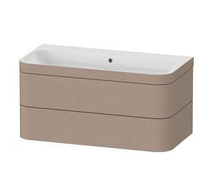 Duravit Happy D.2 Plus Set suspendido, 975x490mm, 2 cajones, sin agujero para grifo, HP4638N7575, Color: Decoración de lino