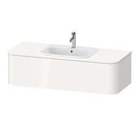 Duravit Happy D.2 Plus Unidad de lavabo para soporte mural, 1300x550 mm, 1 extraíble, para cubeta empotrada Posición céntrica, HP4952M8080, Color: supermercado de grafito