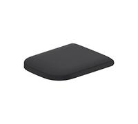 Duravit Happy D.2 tapa WC, tapa de wc con mecanismo de cierre suave y lento, asiento de inodoro de urea duroplast, tapadera wc con bisagras de acero inoxidable, tapa en antracita mate