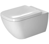 Duravit inodoro suspendido Happy D.2, enrasado, sin enrasar, 540 mm, con fijación oculta, 2222092000, Color: Color interior blanco, color exterior blanco, con HygieneGlaze