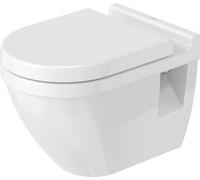 Duravit inodoro suspendido Starck 3 54cm, distancia de fijación 230mm, 22060900001, Color: Blanco con Wondergliss