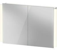 Duravit Ketho.2 armario con espejo, versión Better, iluminación LED, 2 puertas, 1000x700x157mm, enchufe E, K27137000001010, Versión: con iluminación del lavabo