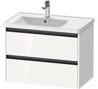 Duravit Ketho.2 mueble bajo lavabo, 784x549x455mm, para lavabo D-Neo izquierda 236980, K25285022220000, Color: Decoración blanca de alto brillo