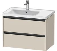 Duravit Ketho.2 mueble bajo lavabo, 784x549x455mm, para lavabo D-Neo izquierda 236980, K25285083830000, Color: supermatt taupe