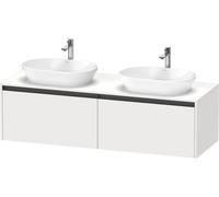 Duravit Ketho.2 mueble bajo lavabo, hueco para lavabo en ambos lados, 1600x459x550mm, 2 extraíbles, K24889B18180000, Color: Blanco Mate Decoración