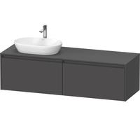 Duravit Ketho.2 mueble bajo lavabo, recorte para lavabo a la izquierda, 1600x459x550mm, K24889L49490000, Color: Grafito Mate Decoración