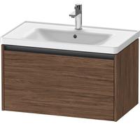 Duravit Ketho.2 mueble bajo lavabo suspendido, 1 extraíble, 784x440x455mm, para D-Neo 236780,236980,237080, K25083021210000, Color: DecoraciÃ³n en nogal oscuro