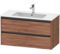 Duravit Ketho.2 mueble bajo lavabo suspendido, 2 cajones, 1010x550x480mm, para ME by Starck 233610, K25264079790000, Color: Nogal natural decorado