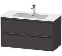 Duravit Ketho.2 mueble bajo lavabo suspendido, 2 cajones, 1010x550x480mm, para ME by Starck 233610, K25264080800000, Color: Decoración grafito supermate