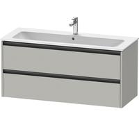 Duravit Ketho.2 mueble bajo lavabo suspendido, 2 cajones, 1210x550x480mm, para ME by Starck 233612,236112, K25265007070000, Color: DecoraciÃ³n gris hormigÃ³n mate