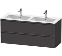 Duravit Ketho.2 mueble bajo lavabo suspendido, 2 cajones, 1280x550x480mm, para ME by Starck 233613, K25266080800000, Color: Decoración grafito supermate