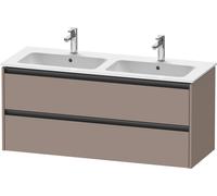 Duravit Ketho.2 mueble bajo lavabo suspendido, 2 cajones, 1280x550x480mm, para ME by Starck 233613, K25266043430000, Color: Decoración Basalto Mate