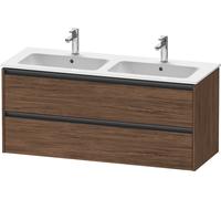 Duravit Ketho.2 mueble bajo lavabo suspendido, 2 cajones, 1280x550x480mm, para ME by Starck 233613, K25266021210000, Color: DecoraciÃ³n en nogal oscuro
