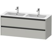 Duravit Ketho.2 mueble bajo lavabo suspendido, 2 cajones, 1280x550x480mm, para ME by Starck 233613, K25266007070000, Color: DecoraciÃ³n gris hormigÃ³n mate
