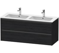 Duravit Ketho.2 mueble bajo lavabo suspendido, 2 cajones, 1280x550x480mm, para ME by Starck 233613, K25266016160000, Color: Roble negro mate decoración