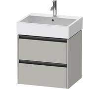 Duravit Ketho.2 mueble bajo lavabo suspendido, 2 cajones, 584x440x460mm, para Vero / Vero Air 235060, K25275007070000, Color: DecoraciÃ³n gris hormigÃ³n mate