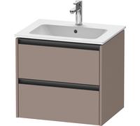 Duravit Ketho.2 mueble bajo lavabo suspendido, 2 cajones, 610x550x480mm, para ME by Starck 233663, K25262043430000, Color: Decoración Basalto Mate
