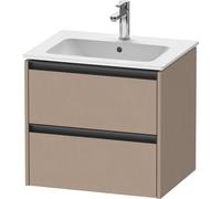 Duravit Ketho.2 mueble bajo lavabo suspendido, 2 cajones, 610x550x480mm, para ME by Starck 233663, K25262075750000, Color: Lino mate decorativo