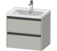 Duravit Ketho.2 mueble bajo lavabo suspendido, 2 cajones, 634x549x455mm, para D-Neo 236765, K25282007070000, Color: DecoraciÃ³n gris hormigÃ³n mate