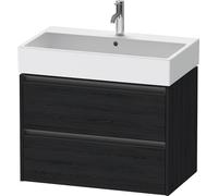 Duravit Ketho.2 mueble bajo lavabo suspendido, 2 cajones, 784x440x460mm, para Vero / Vero Air 235080, K25277016160000, Color: Roble negro mate decoración