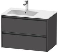 Duravit Ketho.2 mueble bajo lavabo suspendido, 2 cajones, 810x549x480mm, para lavabo ME by Starck posición izquierda 234583, K25267049490000, Color: Grafito Mate Decoración