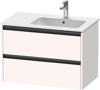 Duravit Ketho.2 mueble bajo lavabo suspendido, 2 cajones, 810x549x480mm, para lavabo ME by Starck posición derecha 234683, K25268084840000, Color: Decoración blanco supermate