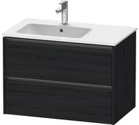 Duravit Ketho.2 mueble bajo lavabo suspendido, 2 cajones, 810x549x480mm, para lavabo ME by Starck posición izquierda 234583, K25267016160000, Color: Roble negro mate decoración