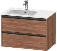Duravit Ketho.2 mueble bajo lavabo suspendido, 2 cajones, 810x549x480mm, para lavabo ME by Starck posición izquierda 234583, K25267079790000, Color: Nogal natural decorado