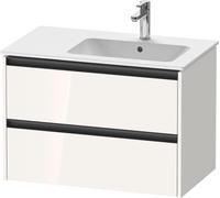 Duravit Ketho.2 mueble bajo lavabo suspendido, 2 cajones, 810x549x480mm, para lavabo ME by Starck posición derecha 234683, K25268022220000, Color: Decoración blanca de alto brillo