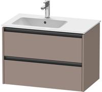 Duravit Ketho.2 mueble bajo lavabo suspendido, 2 cajones, 810x549x480mm, para lavabo ME by Starck posición izquierda 234583, K25267043430000, Color: Decoración Basalto Mate