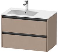 Duravit Ketho.2 mueble bajo lavabo suspendido, 2 cajones, 810x549x480mm, para lavabo ME by Starck posición izquierda 234583, K25267075750000, Color: Lino mate decorativo