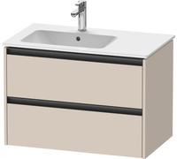 Duravit Ketho.2 mueble bajo lavabo suspendido, 2 cajones, 810x549x480mm, para lavabo ME by Starck posición izquierda 234583, K25267083830000, Color: Decoración supermate color topo