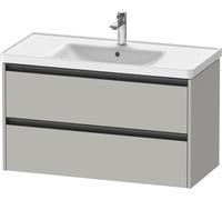 Duravit Ketho.2 mueble bajo lavabo suspendido, 2 cajones, 984x549x455mm, para D-Neo 236710, K25284007070000, Color: DecoraciÃ³n gris hormigÃ³n mate