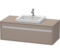 Duravit Ketho consola lavabo mueble bajo, suspendido, 1200x426x550 mm, 1 extraíble, para lavabo empotrado, KT679604343, Color: Decoración Basalto Mate
