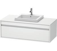 Duravit Ketho consola lavabo mueble bajo, suspendido, 1200x426x550 mm, 1 extraíble, para lavabo empotrado, KT679601818, Color: Blanco Mate Decoración