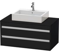Duravit Ketho consola mueble bajo lavabo, suspendido, 1000x496x550 mm, 2 cajones, para lavabos sobre encimera central, KT665501616, Color: Decoración roble negro