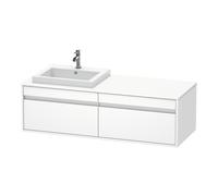 Duravit Ketho consola mueble bajo lavabo, suspendido, 1400x426x550 mm, 2 extraíbles, para lavabo empotrado, posición izquierda, KT6797L1818, Color: Blanco Mate Decoración