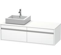 Duravit Ketho consola mueble bajo lavabo, suspendido, 1400x426x550 mm, 2 extraíbles, para lavabos sobre encimera, posición izquierda, KT6697L1818, Color: Blanco Mate Decoración